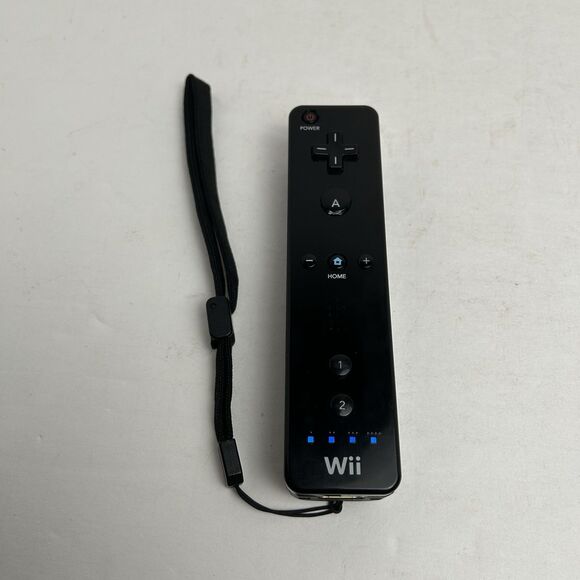 Black Remote Controller NINTENDO WII / U OEM Genuine Official - Picture 3 of 3